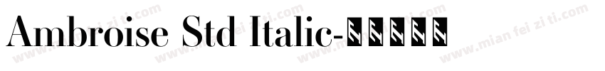 Ambroise Std Italic字体转换